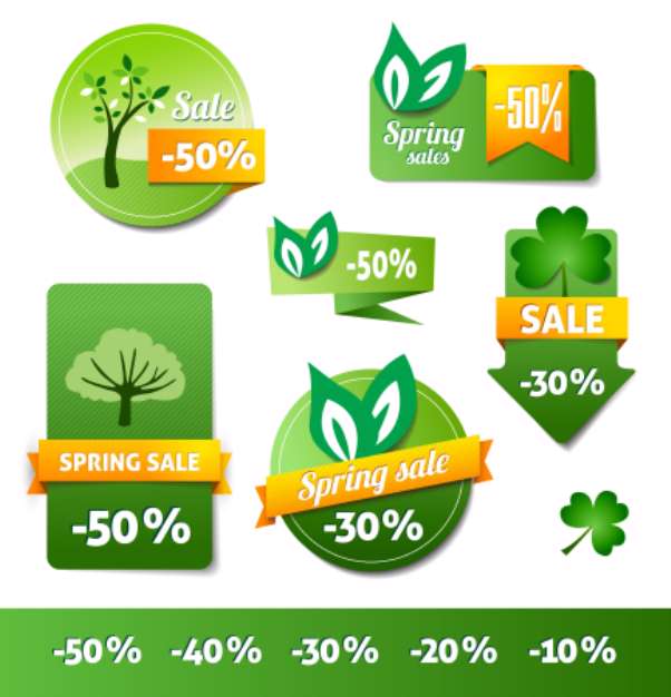 Spring Sales Labels
