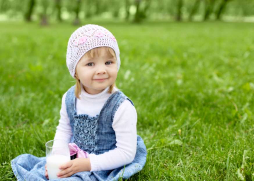 Portrait of a little girl outdoors