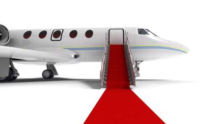 Jet et tapis rouge