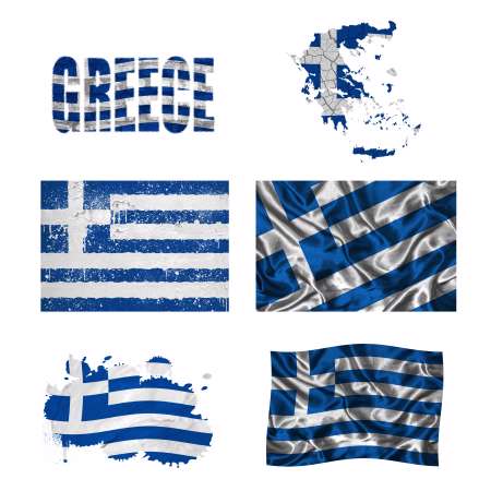 Greek flag collage