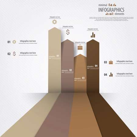 Minimal infographics design. Vector