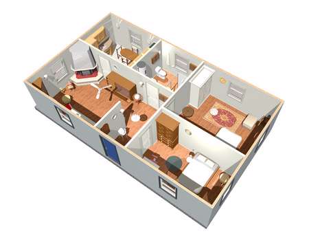 Casa Interno-House Interior-3D-2