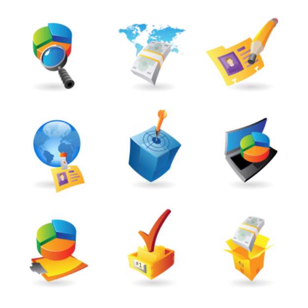 Icons for business and finance