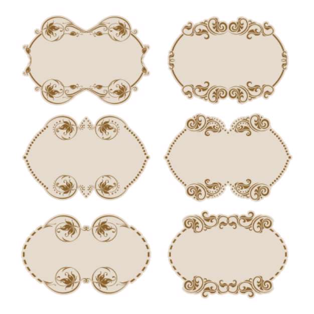 Set of ornate vector frames