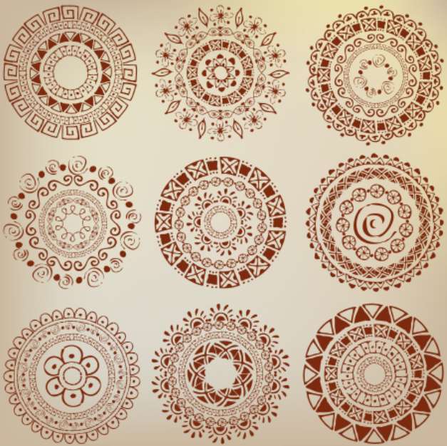 Set of ethnic ornaments hand-drawn
