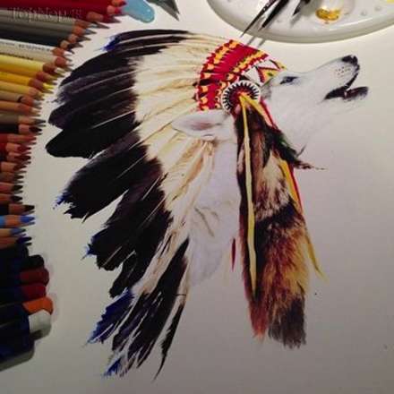 نقاشی های حیرت انگیز با مداد رنگی