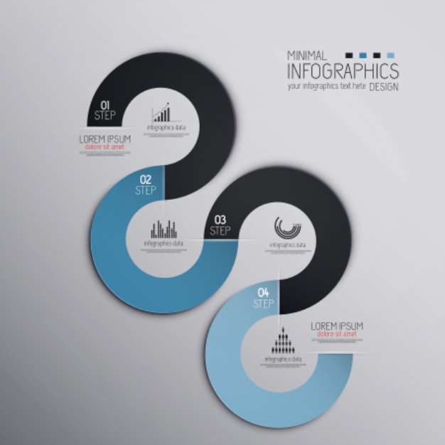 Minimal infographics design. Vector