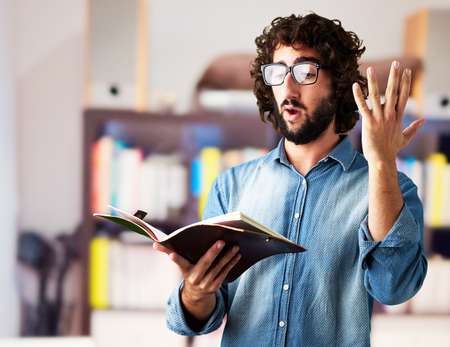 Portrait Of Man Reading Book