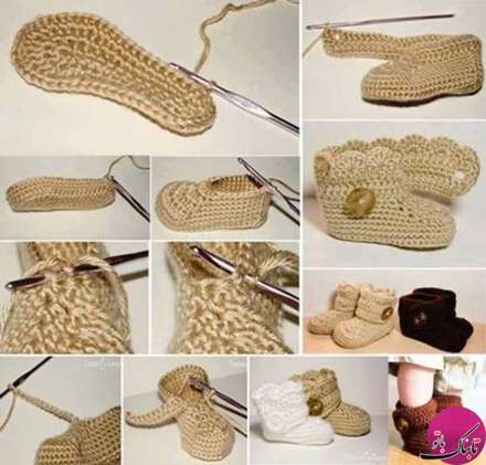 آموزش بافت ده نوع پاپوش زیبا