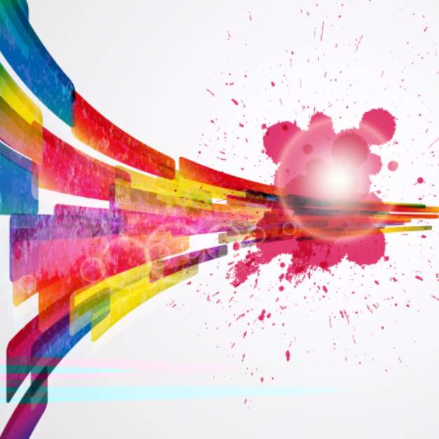 Abstract background forming by watercolor paint splashes.
