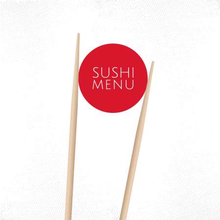 Sushi menu cover template