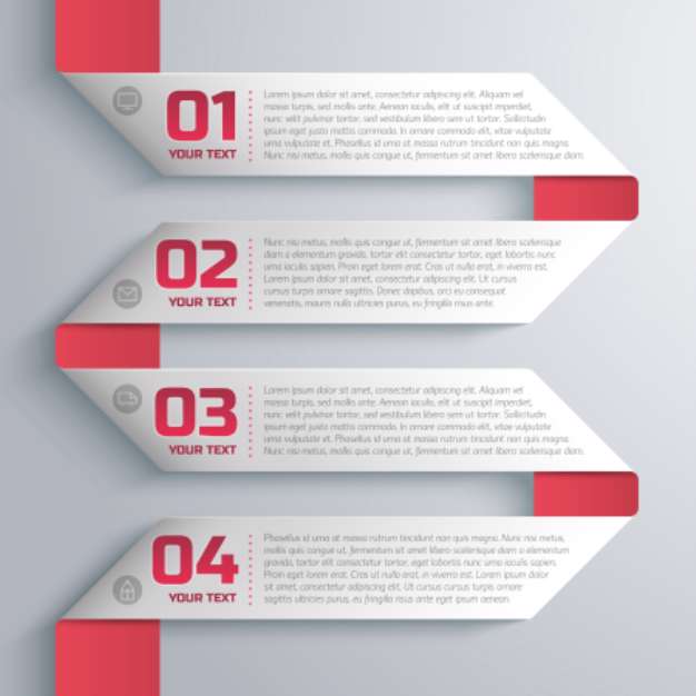 Business diagram template with text fields