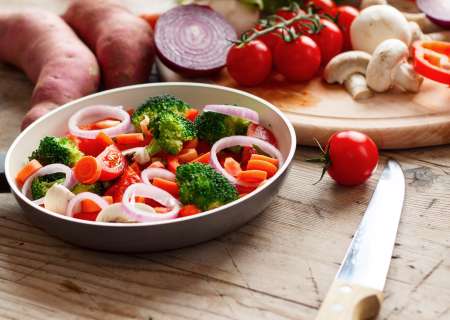 Cooking mixed vegetables