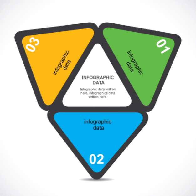 creative triangle infographic stock vector