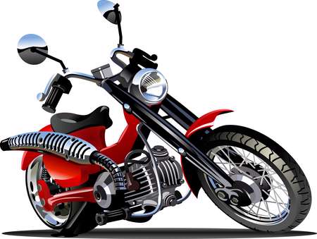 Vector Cartoon Motorcycle