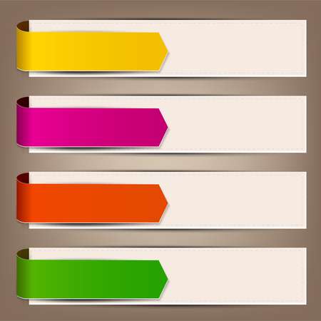 Colorful bookmarks and arrows for text
