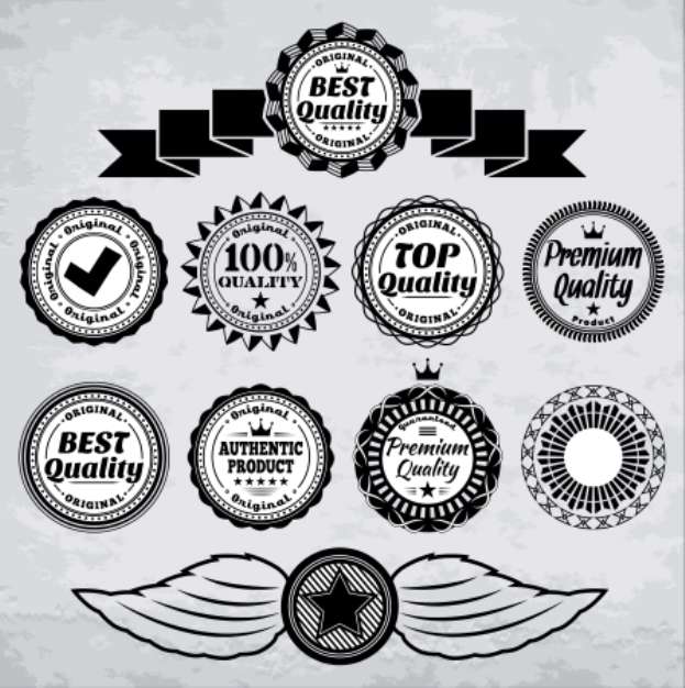 Retro badges. EPS10.