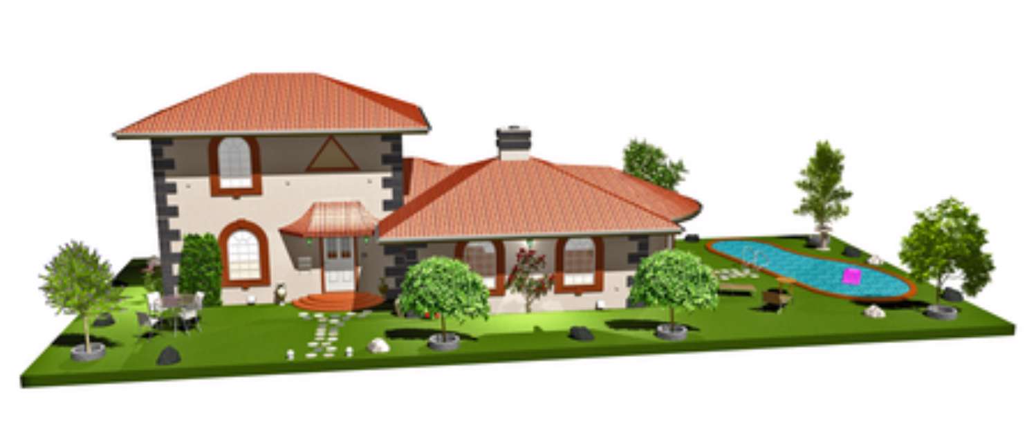 Villa Casa con Piscina-House with Pool-3d-1