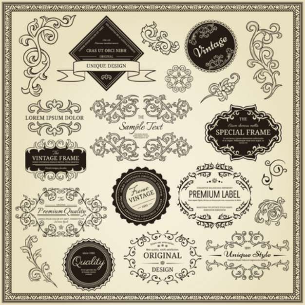 Set of design elements