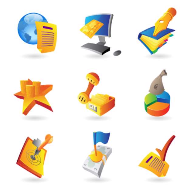 Icons for business and finance