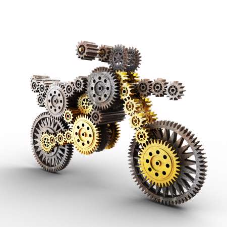 motobike made of gears