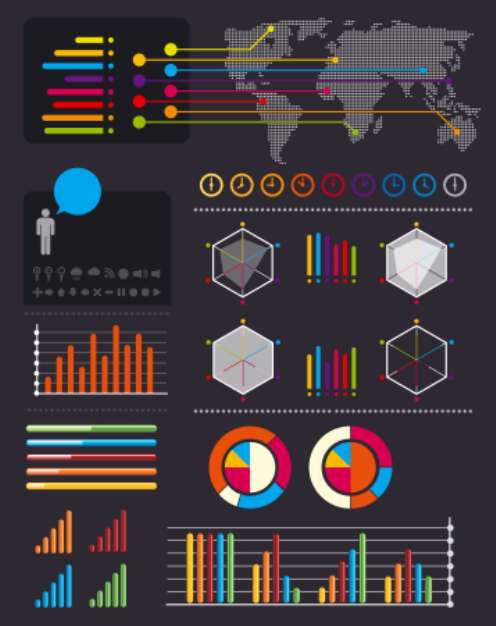 infographics set and Information Graphics vector