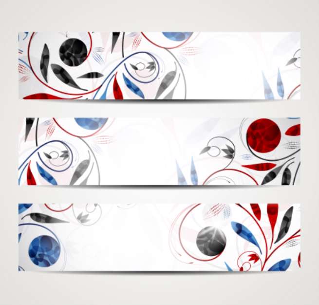 banner with floral pattern