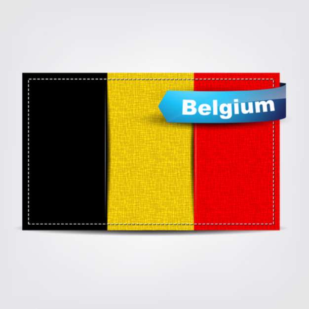 Fabric texture of the flag of Belgium