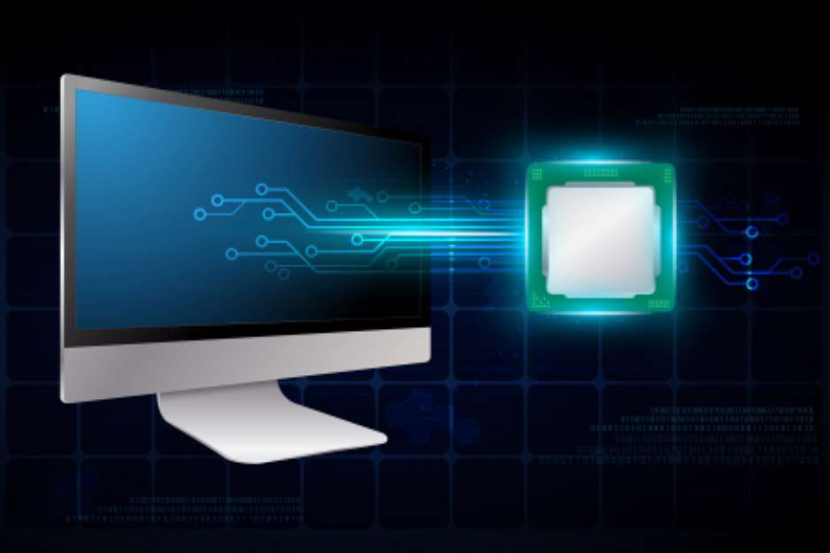 Vector desktop computer with electronic circuit board processor