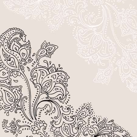 Hand Drawn Paisley ornament.