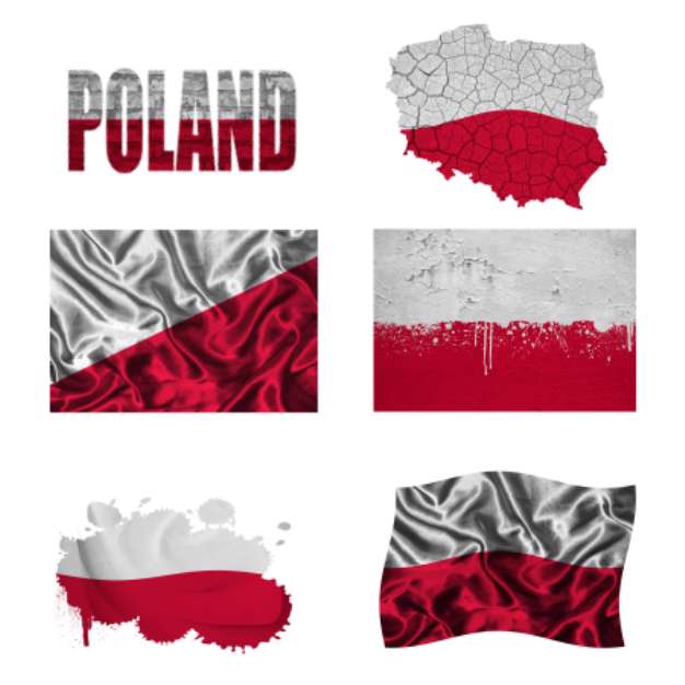 Polish flag collage
