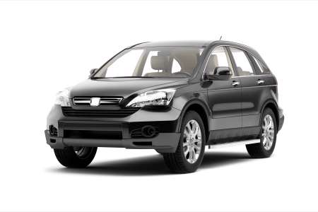 luxury sedan 4x4 on white background 3d rendering