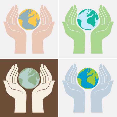 hands holding earth, save the planet