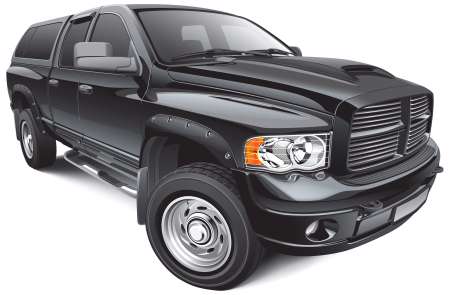 black large pickup