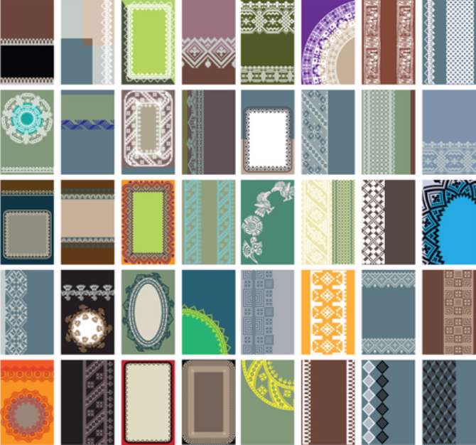40 vertical business cards. Ancient background