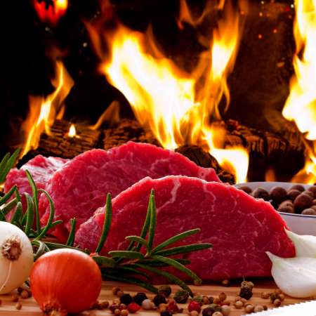 Beef, steak meat - babecue, grill