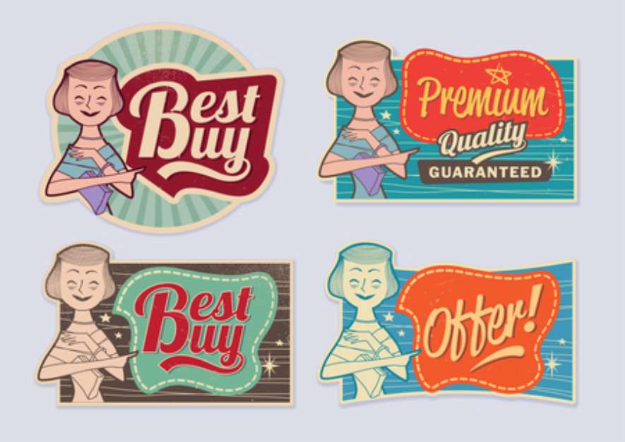 Retro Vintage labels