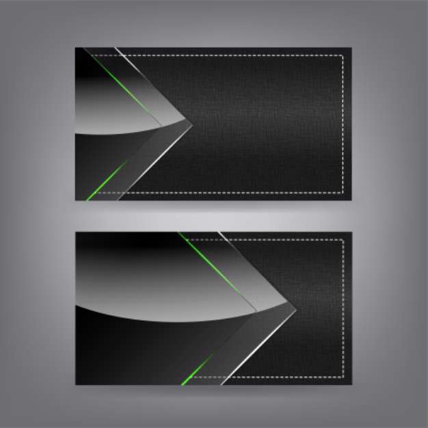 Textile and neon glass theme business card template