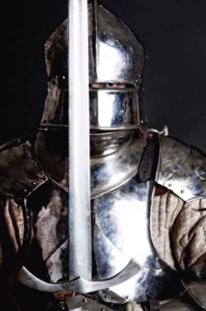 Great warrior with sword and heavy armour