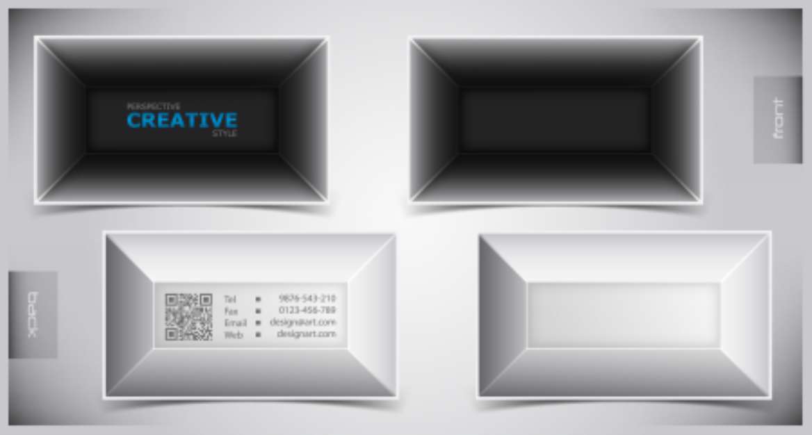 Vector abstract creative business cards (set template)