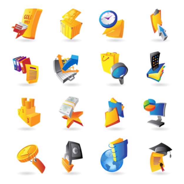 Icons for business and finance