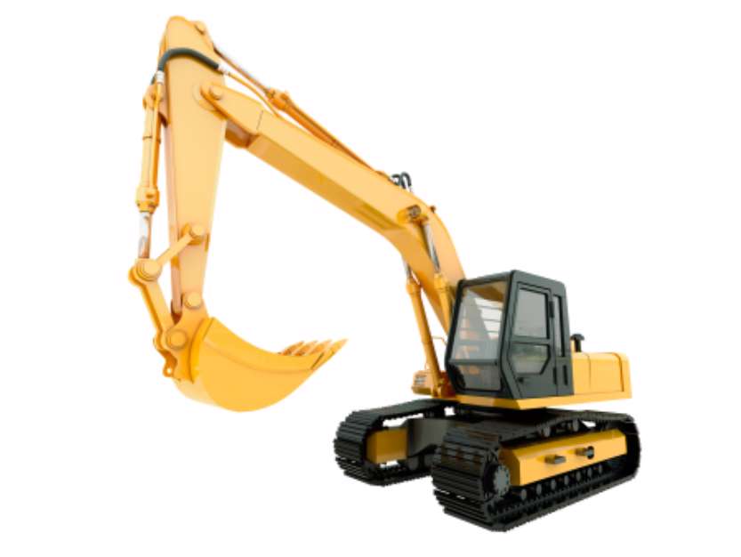 Excavator isolated