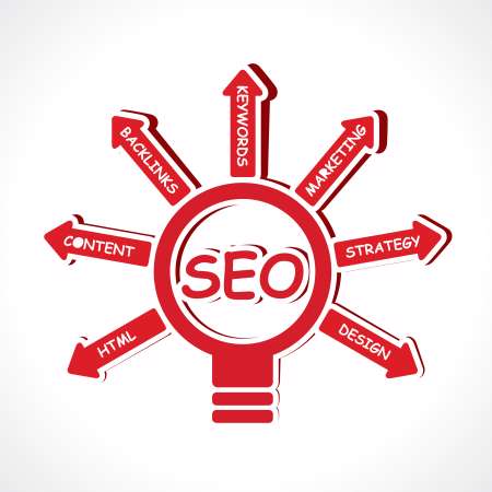 SEO concept with bulb