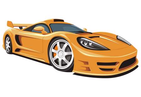Vector isolated sports car