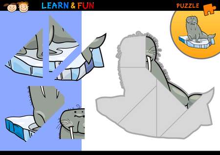 Cartoon walrus puzzle game