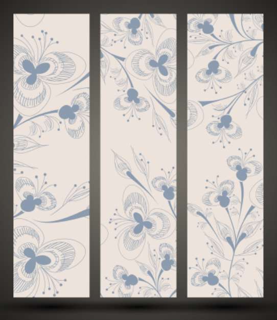 banner with floral pattern