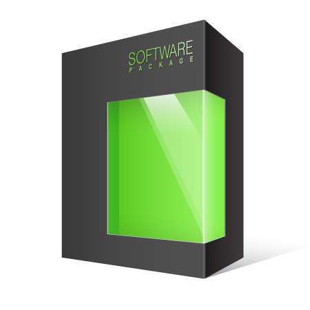 Package Box with a transparent plastic window