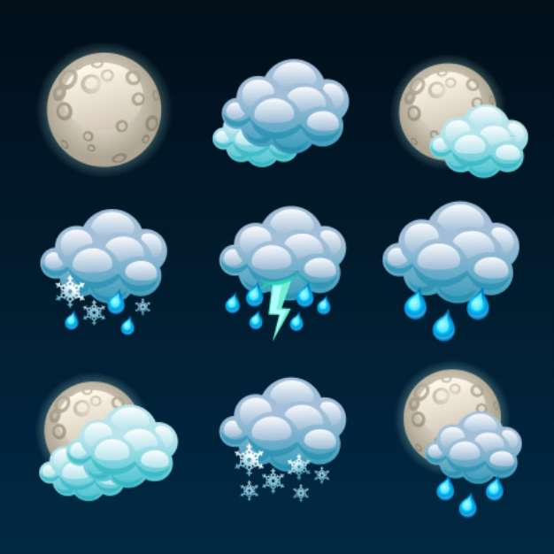 weather forecast icons-night
