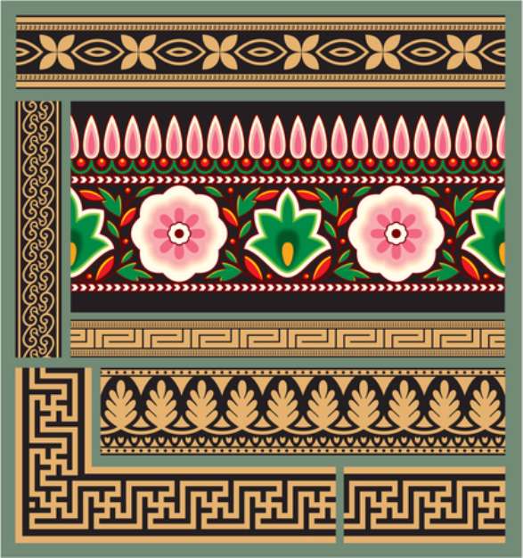 Set of Seamless Borders