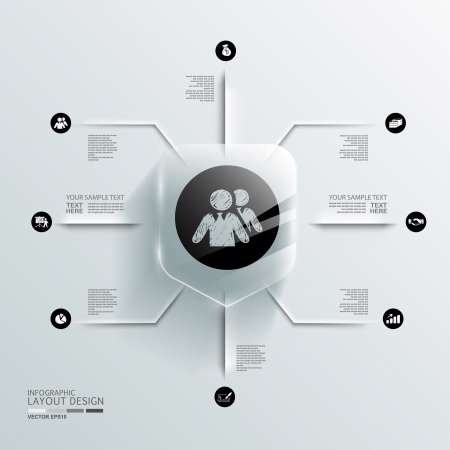 Abstract business people icon element template
